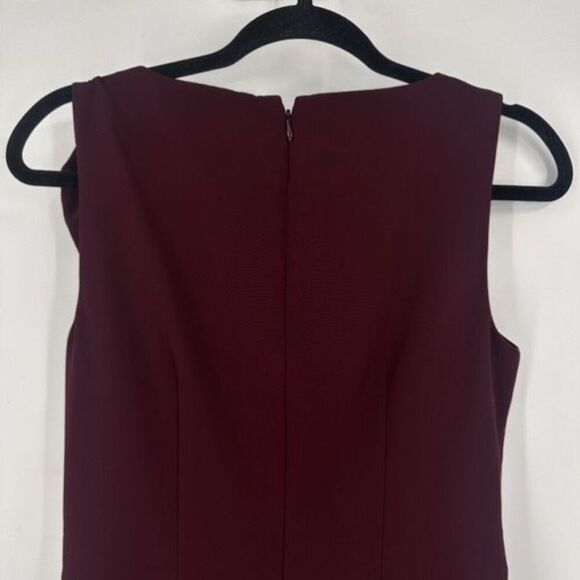 Eliza J Cocktail Sheath Dress Purple Plum Size 4‎ Asymmetrical Bow Elegant - Picture 10 of 11
